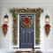26" Battery-Operated Pre-Lit Decorated Artificial Wreath with Red Bow